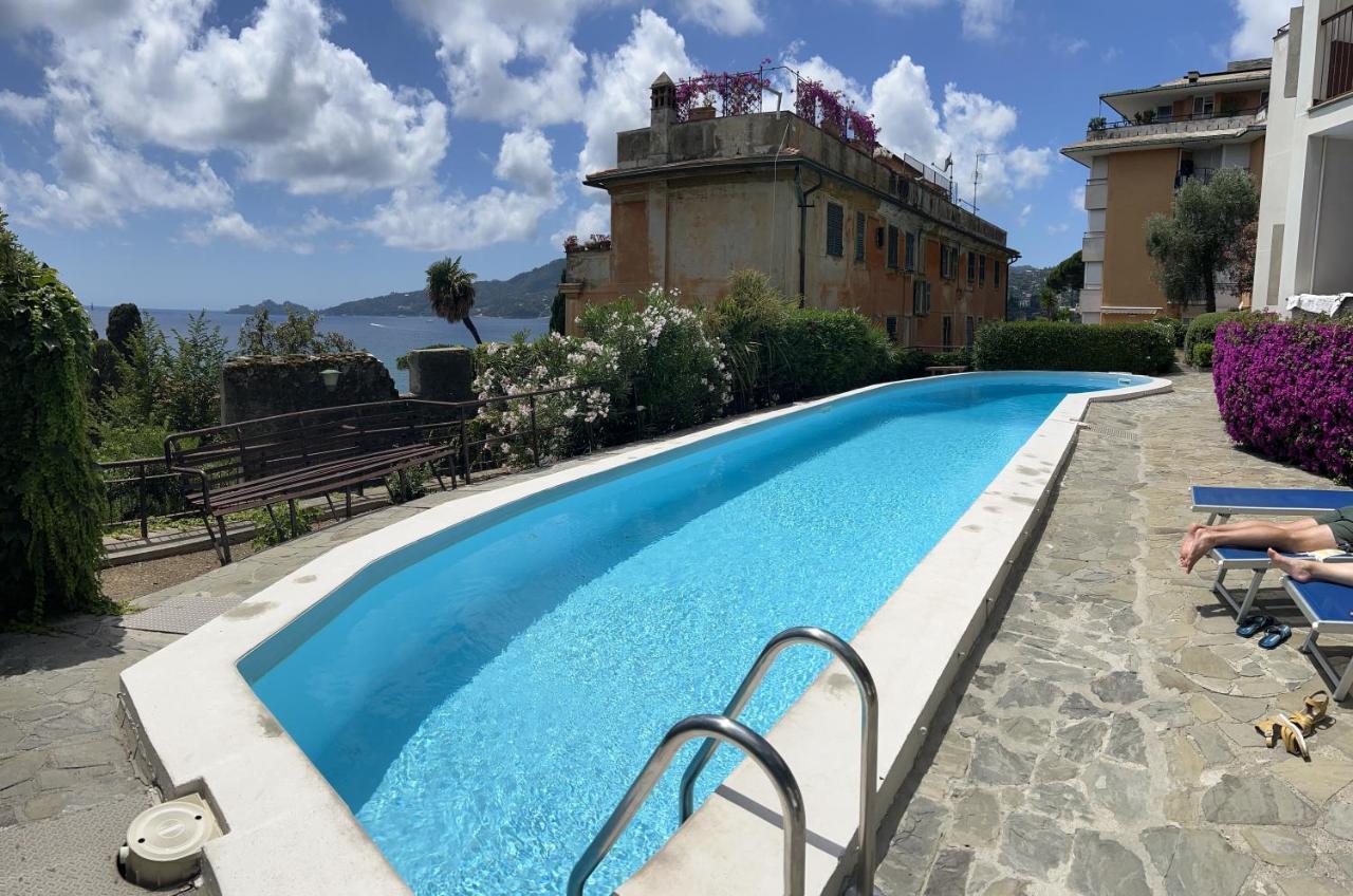 Nautilus Vista Mare Mozzafiato A 180 Gradi- Posto Auto Privato - 2 Camere Matrimoniali Piu 1 Divano Letto Singolo-Sky,Netflix-Wifi 200Mg Rapallo Zewnętrze zdjęcie
